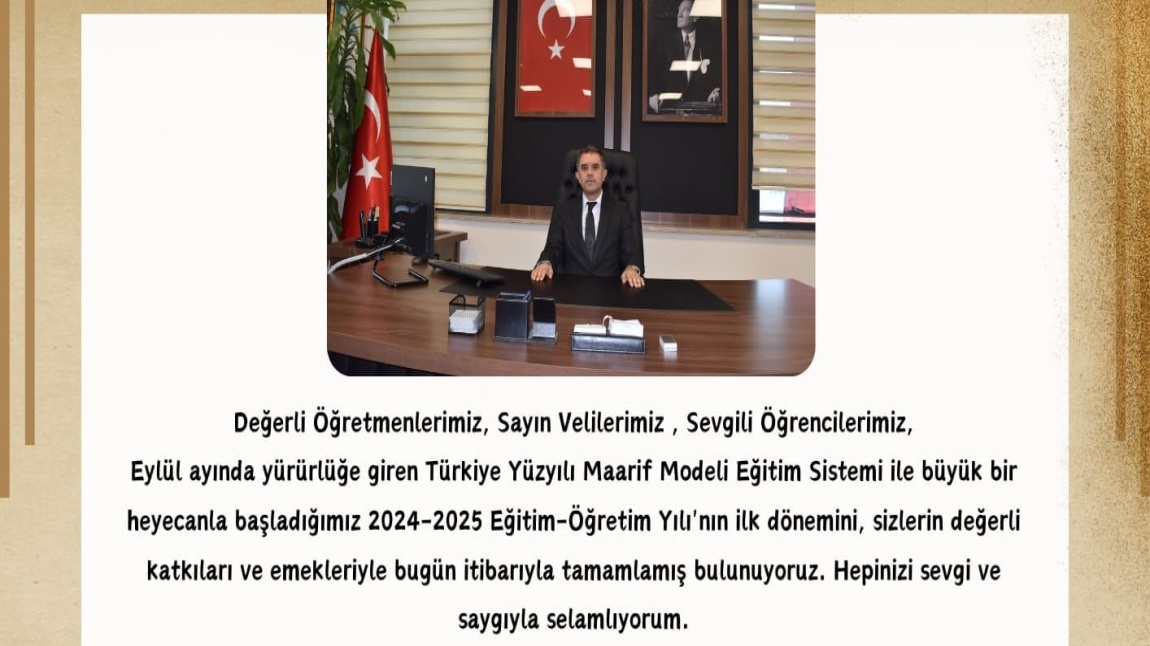 2024-2025 Eğitim-Öğretim Yılı 1. Dönem Sonu